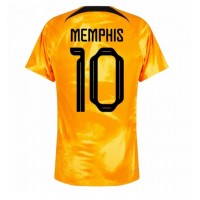 Alankomaat Memphis Depay #10 Kotipaita MM-kisat 2022 Lyhythihainen